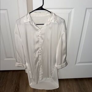 Elegant White Button-Up Blouse